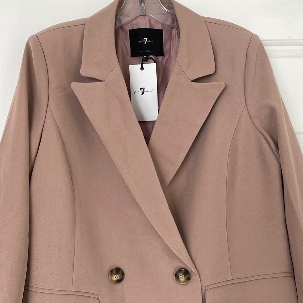 7 for all mankind Double Breasted w/ Notched Lapel Blazer, NWT